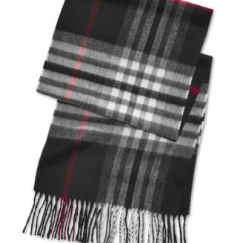 V. Fraas Cashmink Oversized Plaid Check Scarf